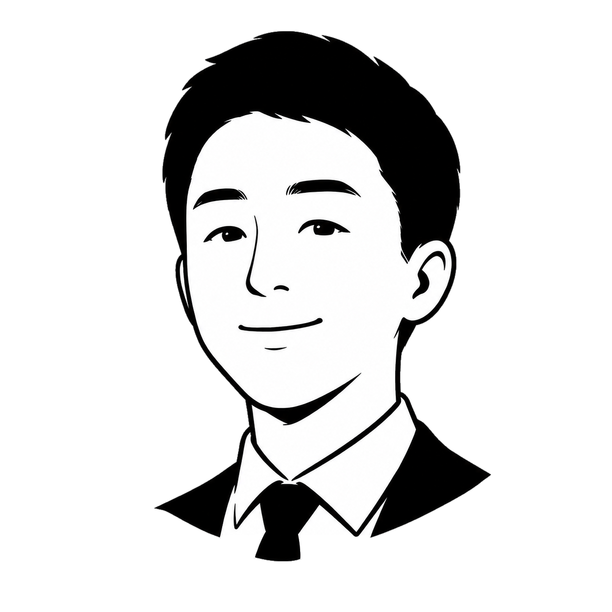 A simple black-ink avatar of the maker behind QuarkLab